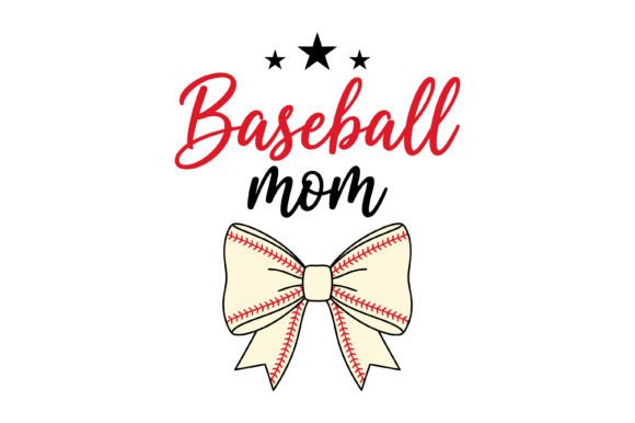 Baseball Mom Bow SVG