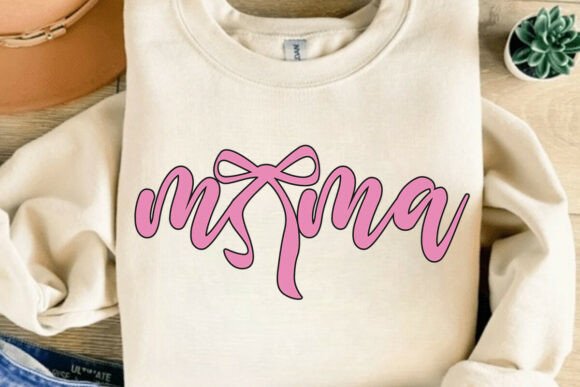 Cute Mama Bow SVG, Mom Bow SVG
