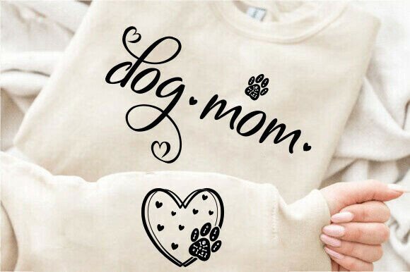 Dog Mom Sleeve SVG, Dog Paws SVG PNG