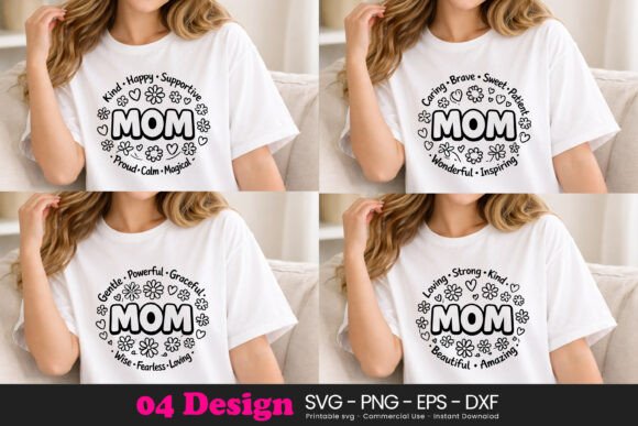 Love and Family Mom Quotes SVG PNG