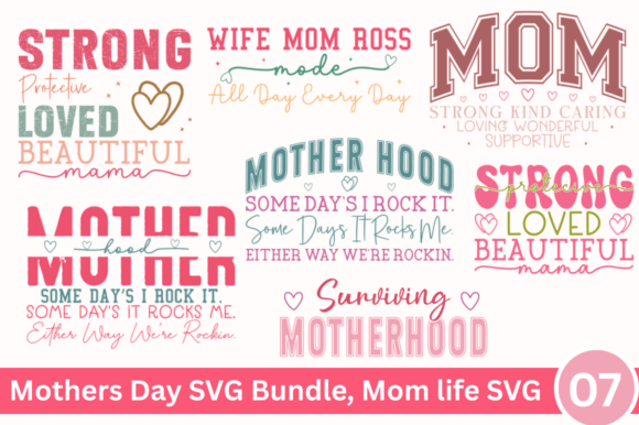 Mothers Day SVG Bundle, Mom Life SVG PNG