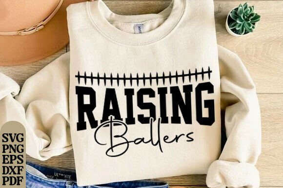 Raising Ballers Baseball SVG, Mom Sports