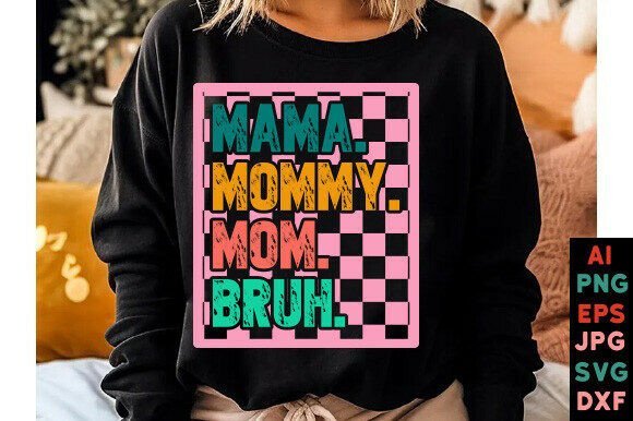 Retro Mama Mommy Mom Bruh SVG PNG, Funny