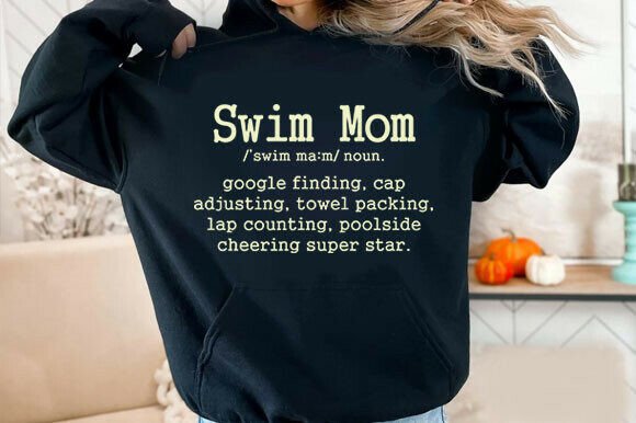 Swim Mom Definition SVG